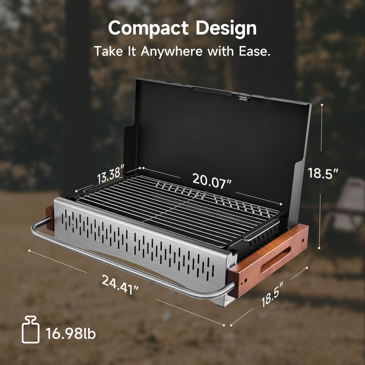 One FILBEE Brand Portable Folding BBQ Charcoal Grill Price ( $175.00 USD )