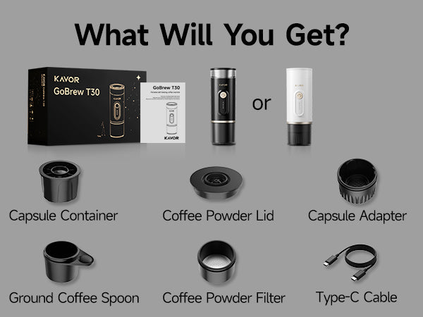 One Kavor GoBrew T30 Portable Espresso Machine Price ( $114.00 USD )