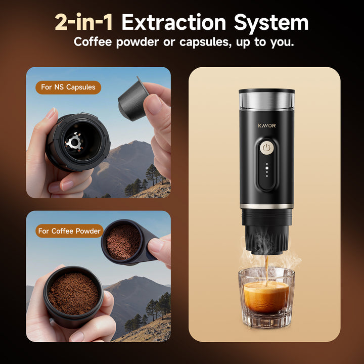 One Kavor GoBrew T30 Portable Espresso Machine Price ( $114.00 USD )