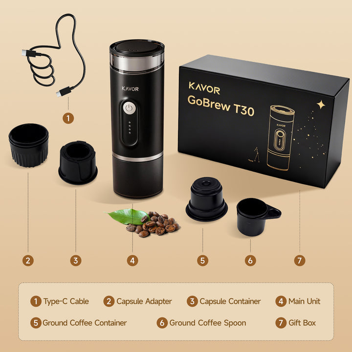 One Kavor GoBrew T30 Portable Espresso Machine Price ( $114.00 USD )