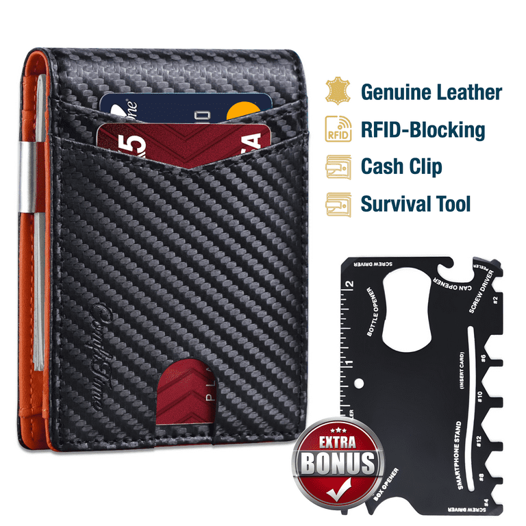One Man And Woman Ultra-Thin RFID Card Reader Anti Theft Wallet Price ( $25.95 USD )