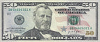 One United States Of America Physical Fifty Dollar Face Value Bill Price ( $55.00 USD )