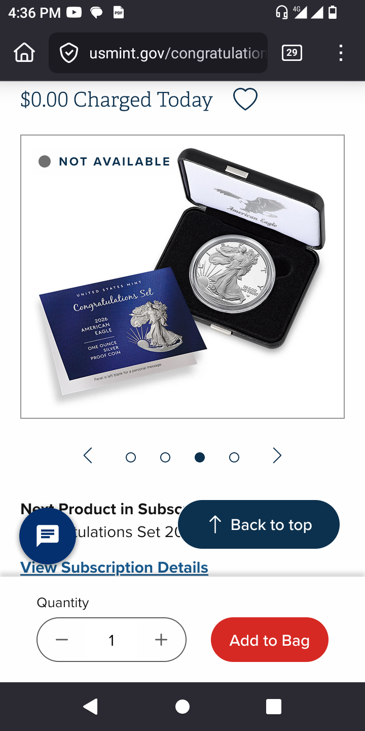 One 1 Oz American Eagle Physical Silver Coin $1 Face Value Price ( $55.00 USD )
