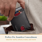 One Man And Woman Ultra-Thin RFID Card Reader Anti Theft Wallet Price ( $25.95 USD )
