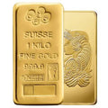 One 1 KG Or 32.15 Oz Swiss Brand Physical Gold Bar Price ( $135,000.00 USD )