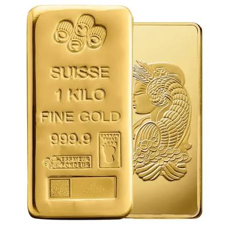 One 1 KG Or 32.15 Oz Swiss Brand Physical Gold Bar Price ( $135,000.00 USD )