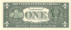 One United States Of America Physical One Dollar Face Value Bill Price ( $1.10 USD )