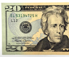 One United States Of America Physical Twenty Dollar Face Value Bill Price ( $22.00 USD )