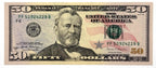 One United States Of America Physical Fifty Dollar Face Value Bill Price ( $55.00 USD )