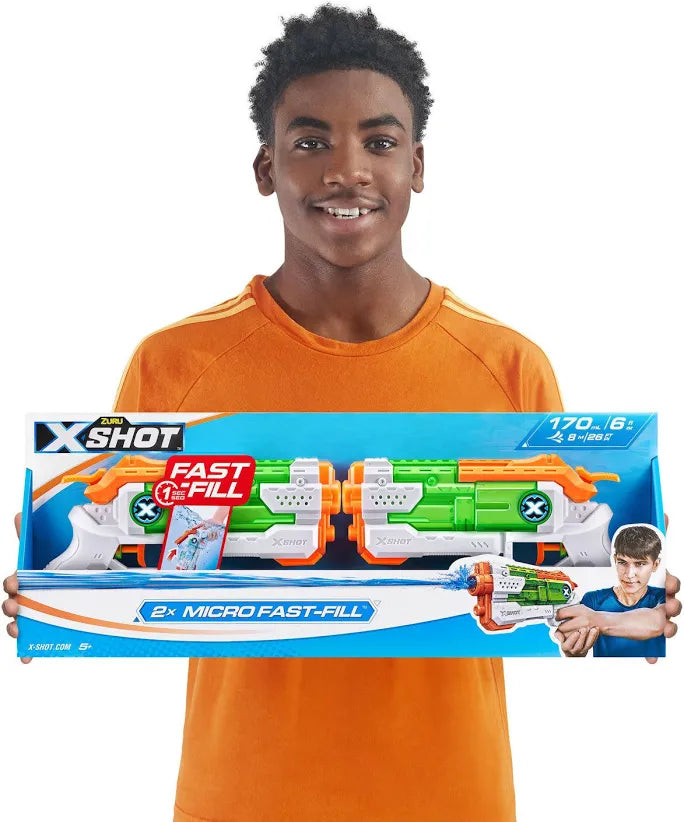 One Zuru Brand Water pew pew guns ( Standard Toy And Electric Water Blasters )  X-Shot Water Fast-Fill Micro Water Blaster Double Pack Price ( $44.95 USD )