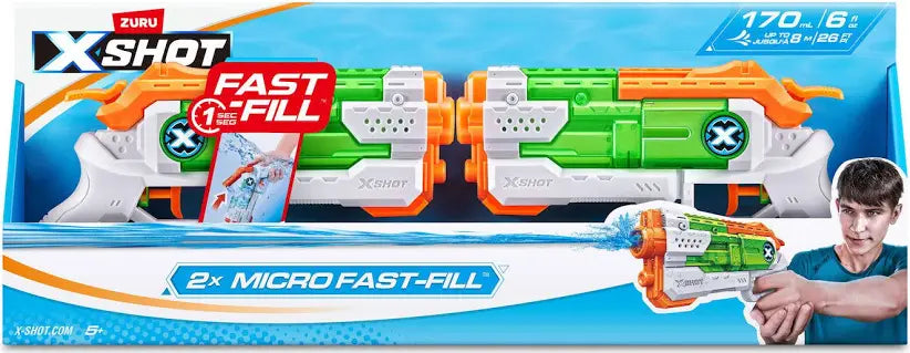One Zuru Brand Water pew pew guns ( Standard Toy And Electric Water Blasters )  X-Shot Water Fast-Fill Micro Water Blaster Double Pack Price ( $44.95 USD )