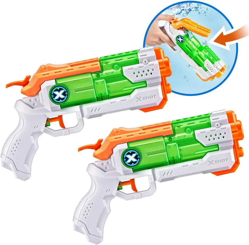 One Zuru Brand Water pew pew guns ( Standard Toy And Electric Water Blasters )  X-Shot Water Fast-Fill Micro Water Blaster Double Pack Price ( $44.95 USD )
